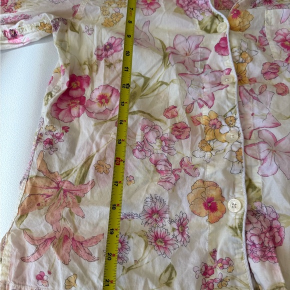 Lauren Ralph Lauren Women’s Pajama Top 3/4 sleeve Floral Cotton Medium shirt - Picture 6 of 8